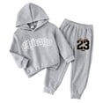 thumbnail image 1 of Karoyedx Little Girls Clothes Girls Clothes Fall Girl Outfits 2Pcs Hoodie Pullover Sweatshirt+Pant+Leggings Winter Set for Little Girls Grey Size,5-6 Years, 1 of 6