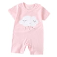 thumbnail image 1 of Karoyedx Newborn Boy Romper Newborn Infant Unisex Baby Boy Girl Clothes Button Romper Jumpsuit Basic One Piece Outfits Light Pink Size,18-24 Months, 1 of 4