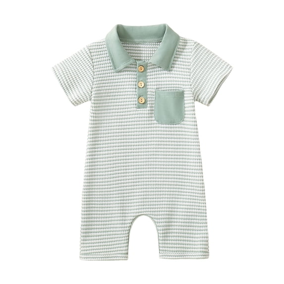 Karoyedx Newborn Boy Rompers Baby Boy Newborn Romper Sleeveless Jumpsuit Cute Infant Baby boys Clothes Green Size,18-24 Months