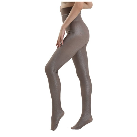 Karoyedx Plus Size Leggings With Pockets Winter Warm Fleece Lined Leggings Women Thick Thermal Velvet Tights Coffee Size,One Size