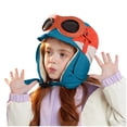 thumbnail image 1 of Karoyedx Scarf Winter Outdoor Fleece Lined Warm Hat For Boys And Girls With Ear Goggles Integrated Hat Navy Size,One Size, 1 of 7