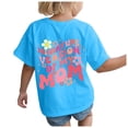 thumbnail image 1 of Karoyedx Shirts for Little Girls Toddler Baby Girl Shirt - Kids Cute Graphic Tee Short Sleeve Shirts Girls Casual Tops Sky Blue Size,7-8 Years, 1 of 6