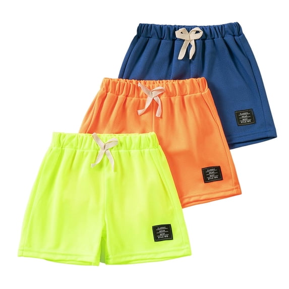 Karoyedx Shorts for Toddler Boys Unisex Baby Toddler Cotton Shorts with Drawstring Baby Pull-on Solid Shorts Soft Clothes for Summer Daily Multicolour Size,2-3 Years