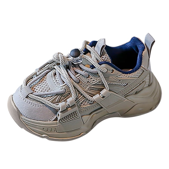 Karoyedx Sneakers for Toddler Girls Shoes Slip on Boys Kids Sneakers Lightweight Tennis Running Walking Gym Fashion Shoes for Little Kid/Big Kid Gray Size,3.5