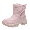 thumbnail image 1 of Karoyedx Snowboarding Boots Boys Girls Snow Boots Kids' Waterproof Snow Boots for Winter Slip Resistant Cold Weather Shoes Pink Size,13.5, 1 of 9