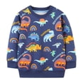 thumbnail image 1 of Karoyedx Sweatshirt for Teen Boys Toddler Boys Sweatshirt Cotton Crew Neck Graphic Fall Winter Shirts Casual Long Sleeve Pullover Tee Tops Blue Size,4-5 Years, 1 of 5