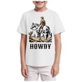 thumbnail image 1 of Karoyedx T Shirts for Boys Toddler Baby Boy T-Shirt Summer Tee Letter Graphic Print Short Sleeve Crew Neck Tops Kids Cute Clothes White Size,5-6 Years, 1 of 4