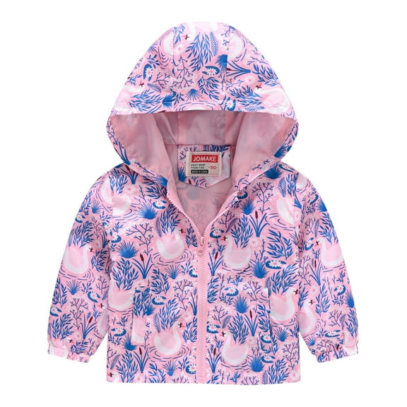 Karoyedx Teen Boy Clothes Boys Girls Rain Jacket Lightweight Waterproof Hooded Fleece Lined Raincoat Windbreakers for Kids Purple Size,12-18 Months