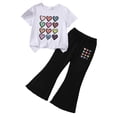 thumbnail image 1 of Karoyedx Teen Girl Clothes Girls Clothes 2 Piece Outfit Short Sleeve Top + Cargo Pants Girls Spring and Fall Outfits A Size,4-5 Years, 1 of 3