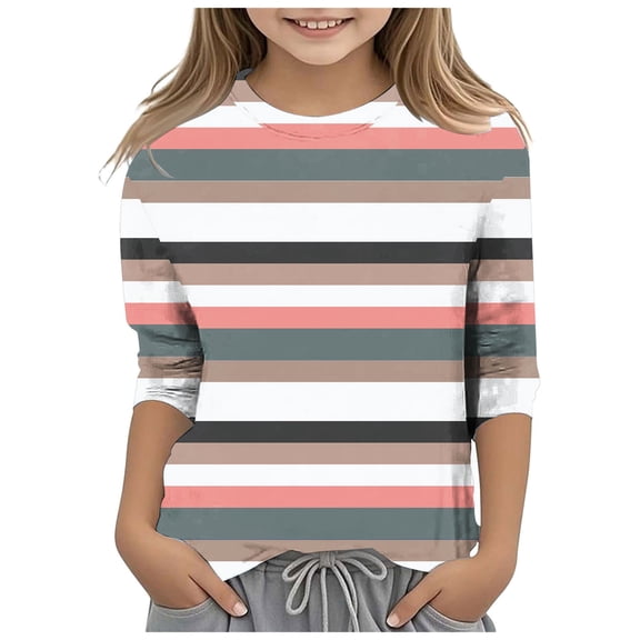 Karoyedx Teen Girls Clothes Toddler Baby Girls Long Sleeve Basic Layering Casual T Shirt Knit Ribbed Lace Collared Little Kids Casual Fall Tees White Size,8-9 Years