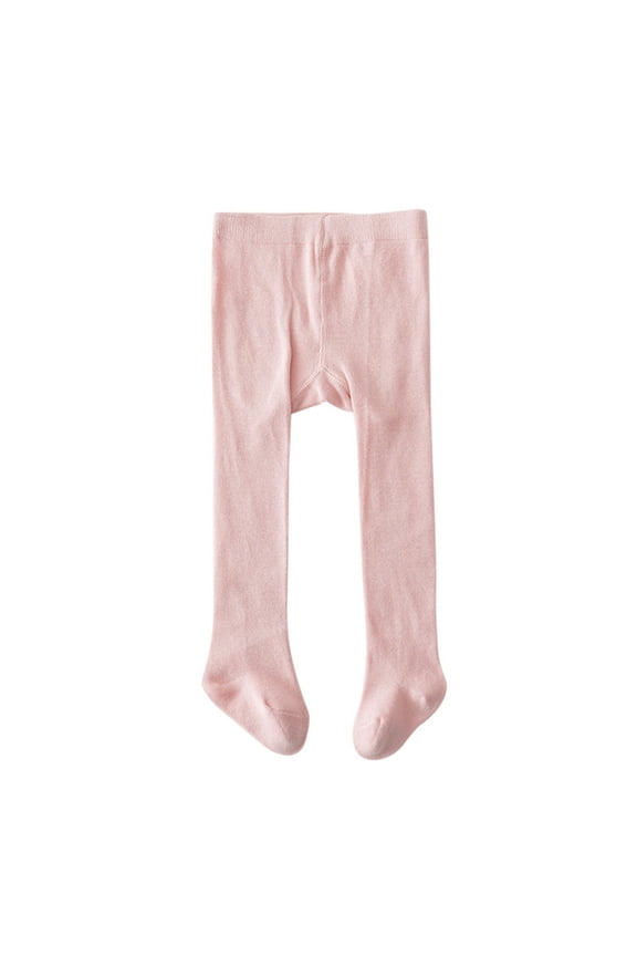 Tights for Toddler Girls Girls Knitted Tights Toddler Solid Color Pantyhose Leggings Baby Kids Cotton Stretchy Stockings Pink Size,0-9 Months