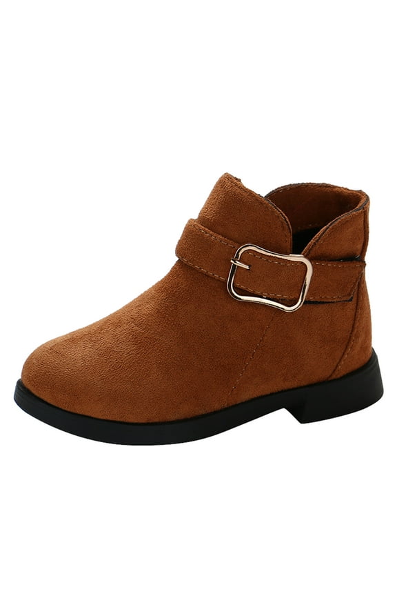 Kids Boots Toddler Girl Girls Toddler Bow knot Ankle Boots Low Chunky Heel Side Zipper Cute Dress Booties Little Big Kid Brown Size,2