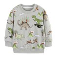 thumbnail image 1 of Karoyedx Toddler Boy Clothes Toddler Boys Sweatshirt Cotton Crew Neck Graphic Fall Winter Shirts Casual Long Sleeve Pullover Tee Tops Grey Size,3-4 Years, 1 of 5