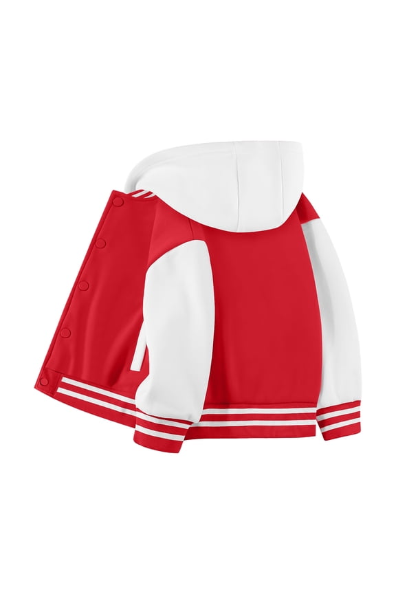 Toddler Boy Fall Outfits Kids Varsity Jacket Toddler Boys Baseball Jacket Outfit Red Size,3-4 Years