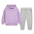 thumbnail image 1 of Karoyedx Toddler Boy Outfits Toddler Boys Clothes Hoodie Sweatshirt ang Pants 2 Piece Set Boys Fashion Fall Winter Outfits Set Purple Size,3-4 Years, 1 of 6