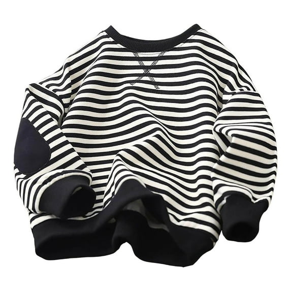 Karoyedx Toddler Boy's Kids Crewneck Pullover Sweatshirts Black Size,13-14 Years