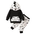 thumbnail image 1 of Karoyedx Toddler Boys Clothes Toddler Baby Boy Clothes Dinosaur Hoodie+Pant 2Pcs Outfit Set 9M-5T Toddler Baby Boy Fall Winter Outfits Black Size,3-4 Years, 1 of 7