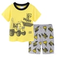 thumbnail image 1 of Karoyedx Toddler Boys Loungewear Toddler Pajamas Organic Cotton Baby Girl Boy Pajamas Summer Short Sleeve Kids Clothes Snug Fit Pjs Set 2 Piece Yellow Size,2-3 Years, 1 of 8