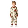 thumbnail image 1 of Karoyedx Toddler Boys Outfits Sets Toddler Baby Boy Clothes Color Block Long Sleeve Sweatshirt Tops + Pants Fall Winter Outfits 2 Piece Set Coffee Size,12-18 Months, 1 of 5