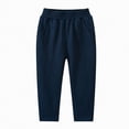 thumbnail image 1 of Karoyedx Toddler Boys Pants Boys' Basic Fleece Jogger Sweatpants,with Drawstring Closure Super Soft Cotton-Blend Dark Blue Size,7-8 Years, 1 of 4