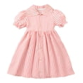 thumbnail image 1 of Karoyedx Toddler Girl Summer Outfits Girls' Short Sleeve Formal Dresses Girls Spring Party Dress Girl Summer Casual Dress Pink Size,5-6 Years, 1 of 9