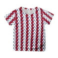 thumbnail image 1 of Karoyedx Toddler Girls Clothes Boy Girl USA 4th of July Shirt-American Flag Patriotic Tee for Kids Toddler 4th of July Casual Top Light Blue Size,11-12 Years, 1 of 4