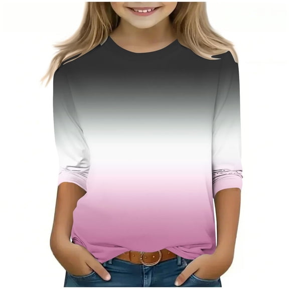 Karoyedx Toddler Girls Mock Turtleneck Shirts Cotton Baby Girl Long Sleeve T-Shirt Soft Basic Pullover Top Light Pink Size,6-7 Years