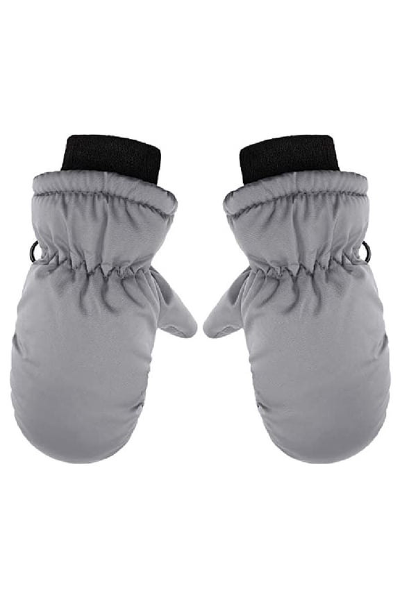 Toddler Gloves Kids Mittens Waterproof Ski Gloves Boys Girl Warm Snow Winter Mittens for Kids Toddler Outdoor Activities Grey Size,One Size