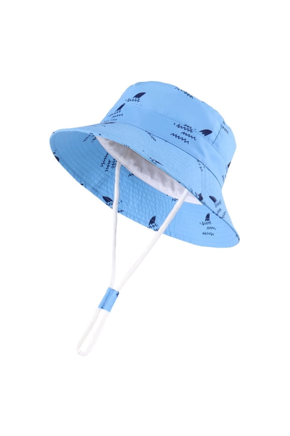 Toddler Hats Baby Sun Hat UPF 50+ Sun Protective Toddler Bucket Hat Summer Kids Beach Hats Wide Brim Outdoor Play Hat For Boys Girls Blue Size,6-12 Months