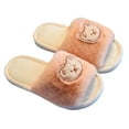 thumbnail image 1 of Karoyedx Toddler House Shoes Girl's Fuzzy Fluffy Slippers Flip Flop Open Toe kids Slippers Cross Band Shoes Slides for Girls House Home Indoor Outdoor Light Pink Size,2, 1 of 5