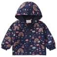 thumbnail image 1 of Karoyedx Toddler Jackets Toddler Baby Casual Cartoon Prints Windbreaker Hoodie Coat Lightweight Casual Jacket Hot Pink Size,5-6 Years, 1 of 7