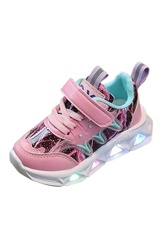 Toddler Light Up Shoes Toddler Boys Girls Light Up Shoes LED Flashing Lightweight Mesh Breathable Adorable Running Sneakers for Toddler and Little Kid Red Size,12