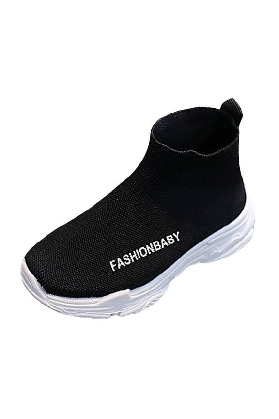 Toddler Sneakers Wide Toddler Shoes Boys Girls Tennis Shoes Sports Running Walking Sneakers Black Size,7