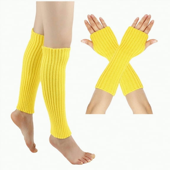 Karoyedx Toddler Socks Girls Fashion Wool Foot Covers Autumn And Winter Warm Stacked Socks Set Party Gathering Dance Set Yellow Size,One Size