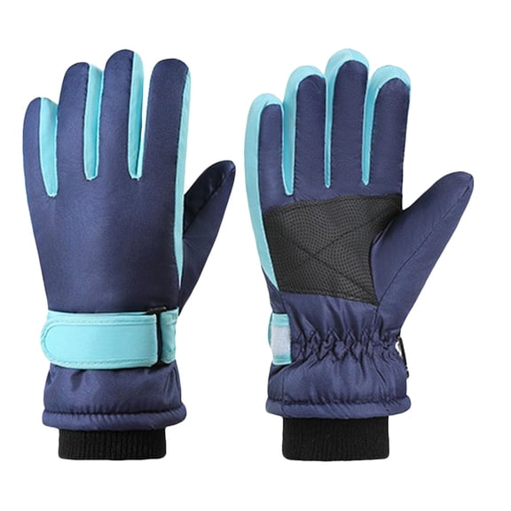 Karoyedx Toddlers Gloves Kids Snow Gloves - Ski & Snowboarding Waterproof Insulated Winter Gloves for Girls Boys & Toddlers Dark Blue Size,3-5 Years