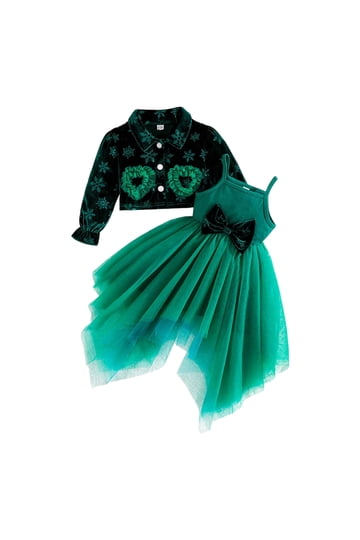green emerald velvet dress Just So You Emerald Green Christmas Tree Babydoll Dress – Shop the Mint main image 0
