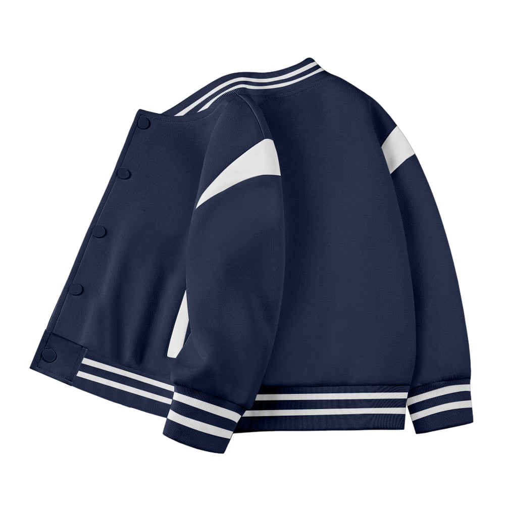 Karoyedx Varsity Jacket Kids Kids Varsity Jacket Toddler Boys Baseball Jacket Outfit Dark Blue Size,11-12 Years