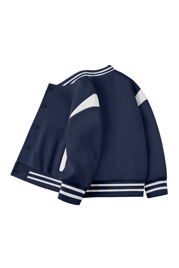 Varsity Jacket Kids Kids Varsity Jacket Toddler Boys Baseball Jacket Outfit Dark Blue Size,11-12 Years