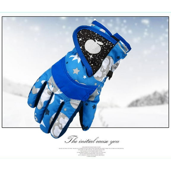 Karoyedx Winter Gloves Kids Winter Gloves for Kids Boys Girls Snow Windproof Mittens Outdoor Sports Skiing Mutilcolor Size,One Size