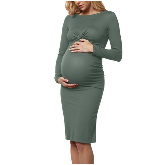 Karoyedx Womens Long Sleeve Dresses Womens Dress Long Sleeve Square Neck Ruffle Flowy Swing A-Line Short Dresses 2025 Fall Fashion Green Size,2XL