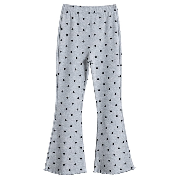 Karoyedx Yoga Pants Girls Flare Leggings High Waist Bell Bottom Pants Kids Cotton Casual Clothes for Teen Girl Grey Size,9-10 Years