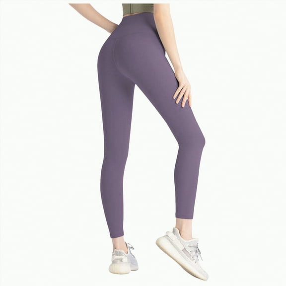 Karoyedx Yoga Pants for Women 2025 High Waisted Leggings for Women Yoga Leggings with Pockets for Women Soft High Waisted Tummy Control Workout Pants Purple Size,2XL