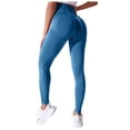 thumbnail image 1 of Karoyedx Yoga Pants Women High-Waisted Stretchy Leggings- Workout Trousers for Yoga Casual Wear Light Blue Size,L, 1 of 6