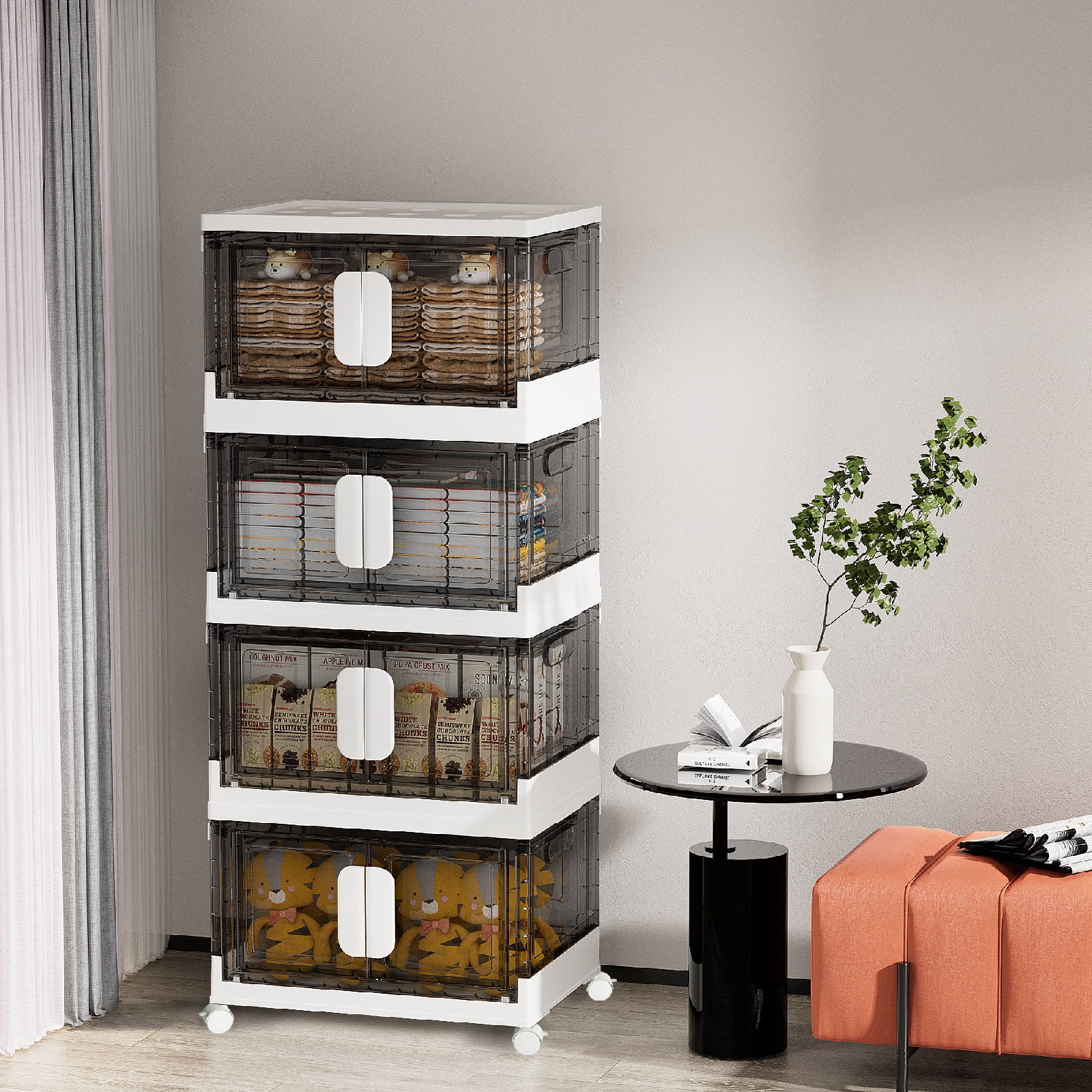 Karramlili XLarge Stackable Storage Bins with Lids45Gal Big Container