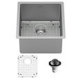 thumbnail image 1 of Karran 17" Undermount 16 -Gauge Stainless Steel Single Bowl Kitchen Sink Kit, 1 of 5