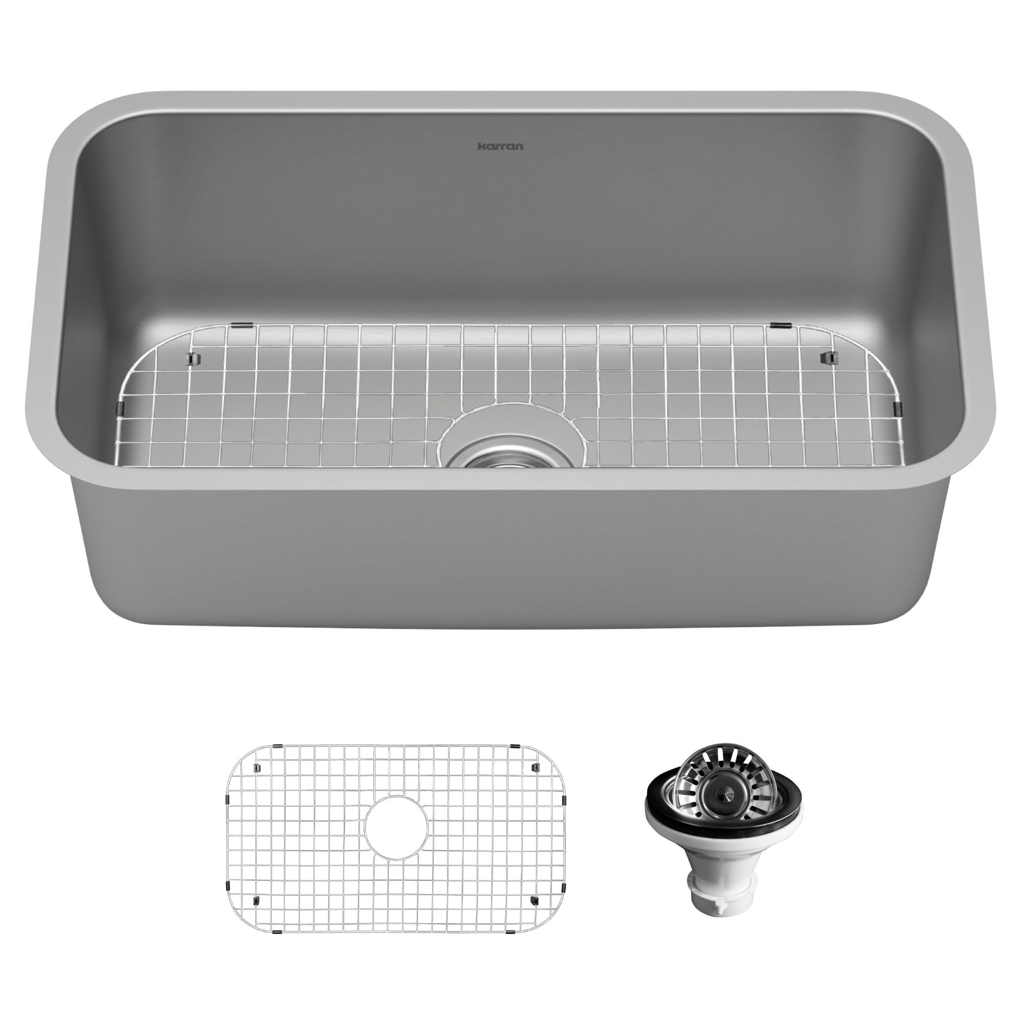 Karran 30'' Stainless Steel Single Bowl Undermount Kitchen Sink