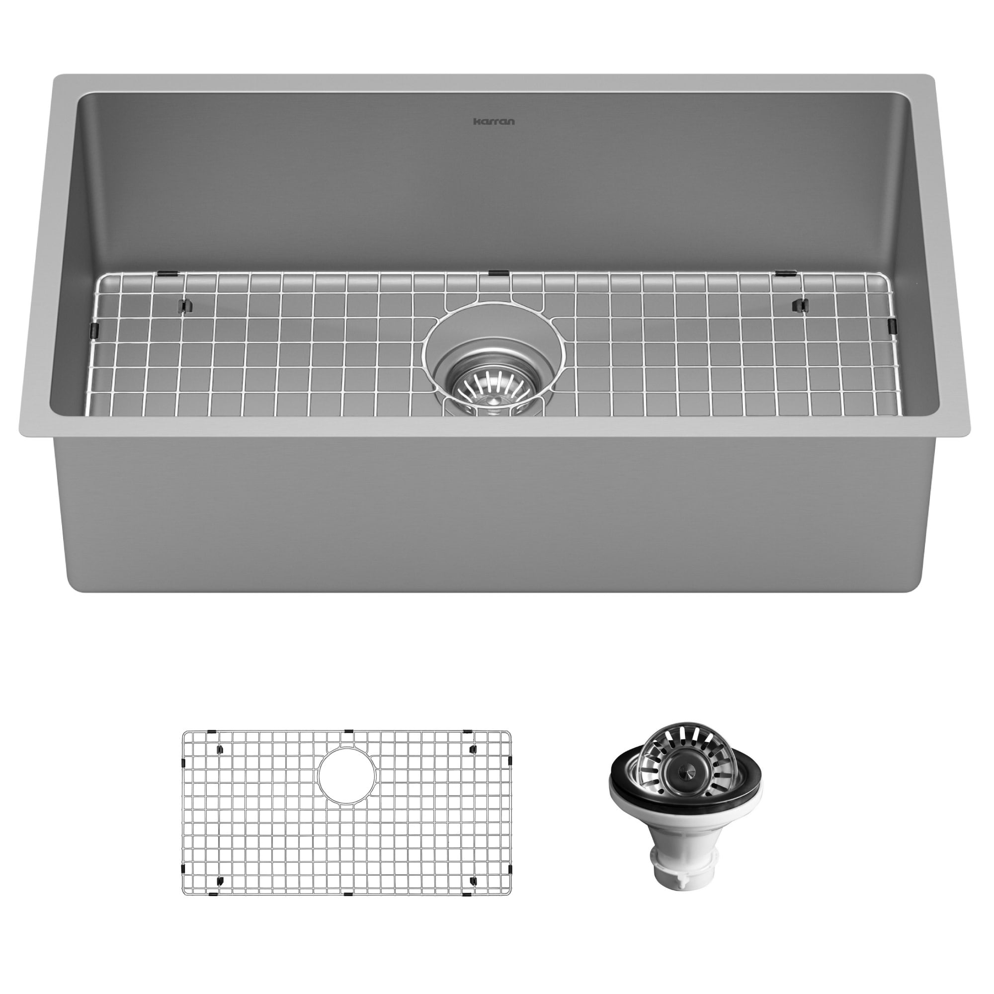 Karran 32" Undermount 16-Gauge Stainless Steel Extra Large Single Bowl ...