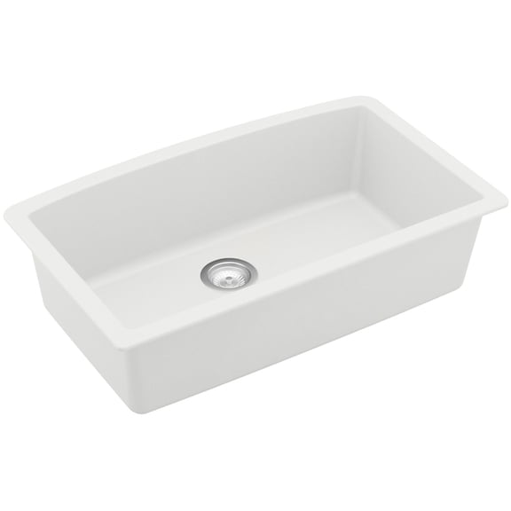 Karran QU-712 Quartz 32" Undermount Single Basin Kitchen Sink in White