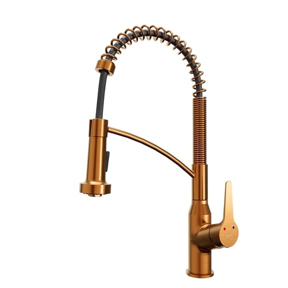 Karran  Scottsdale Single-Handle Pull-Down Sprayer Kitchen Faucet Brushed Copper Brushed