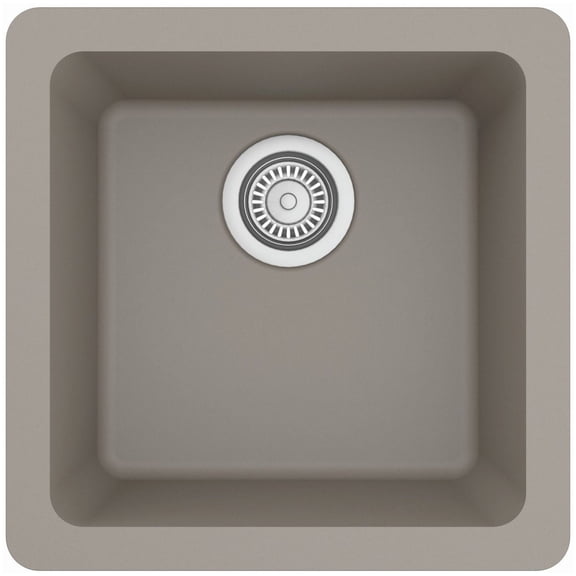 Karran Usa Qu-690-cn Quartz Qu 16-5/8" Undermount Single Basin Quartz Composite Kitchen/Bar in Concrete